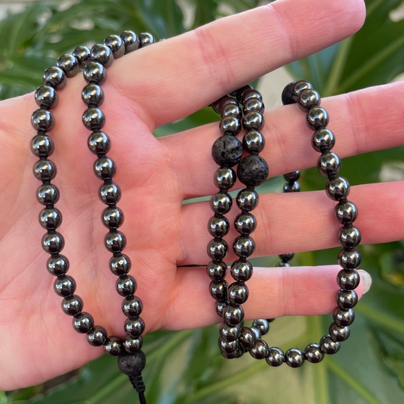Hematite Meditation Mala necklace/bracelet - Picture 3 of 5